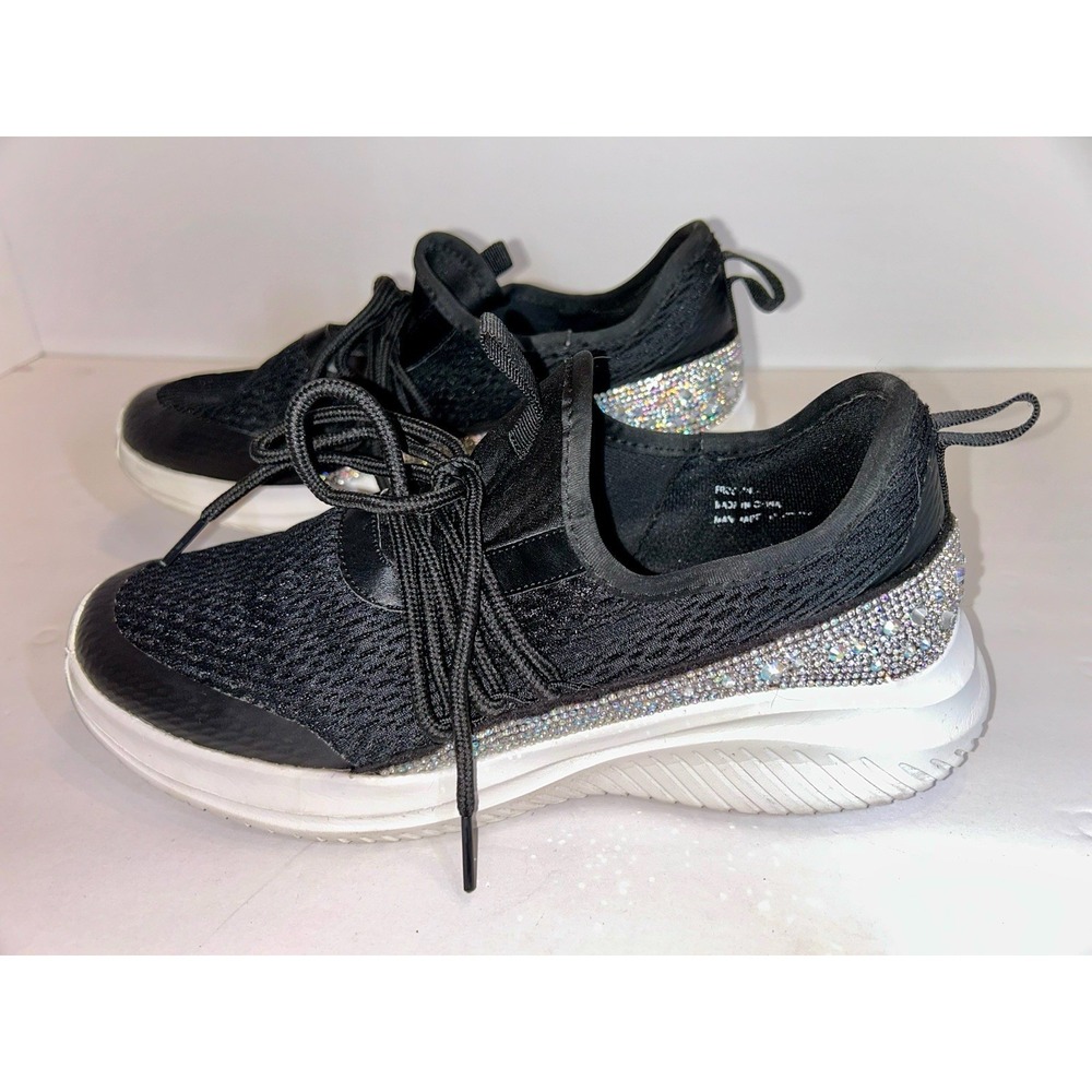 Corkys Hey Girl Women's Black Sneaker w/Rhinestones Glam/Bling Size 9